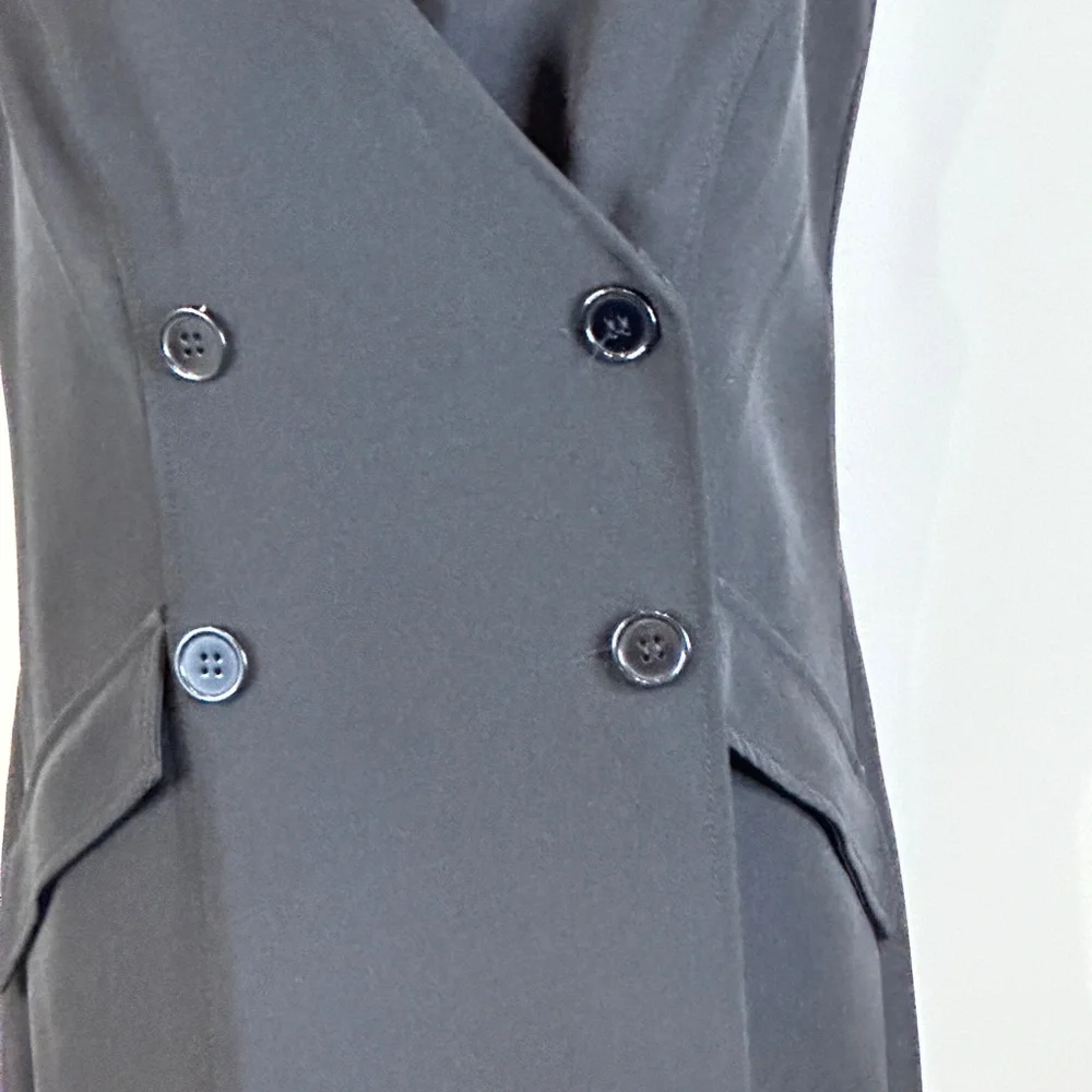 Max Studio Black Double-Breasted Midi Dress - Picture 8 of 12